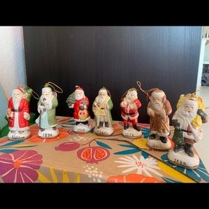 Bisque Vintage Santa Set